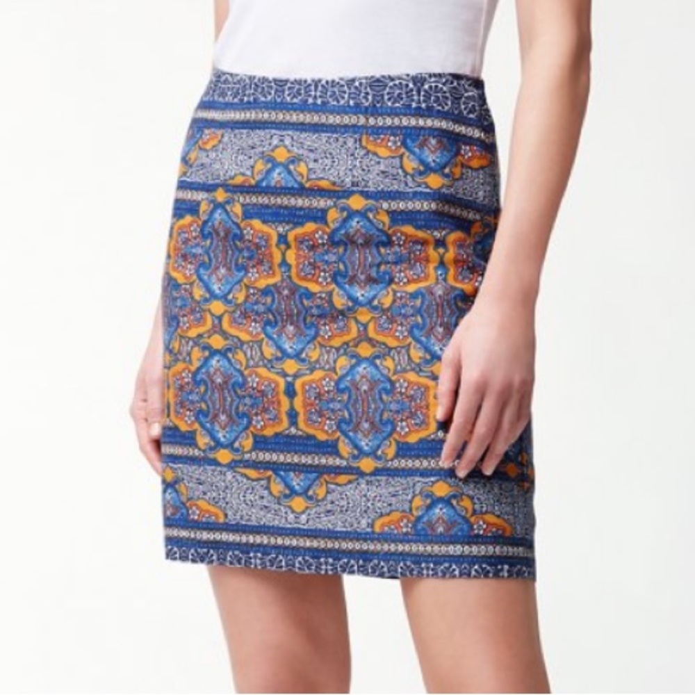 Tommy Bahama C’est Le Greek Short Skirt Raw Sugar Blue Size 2